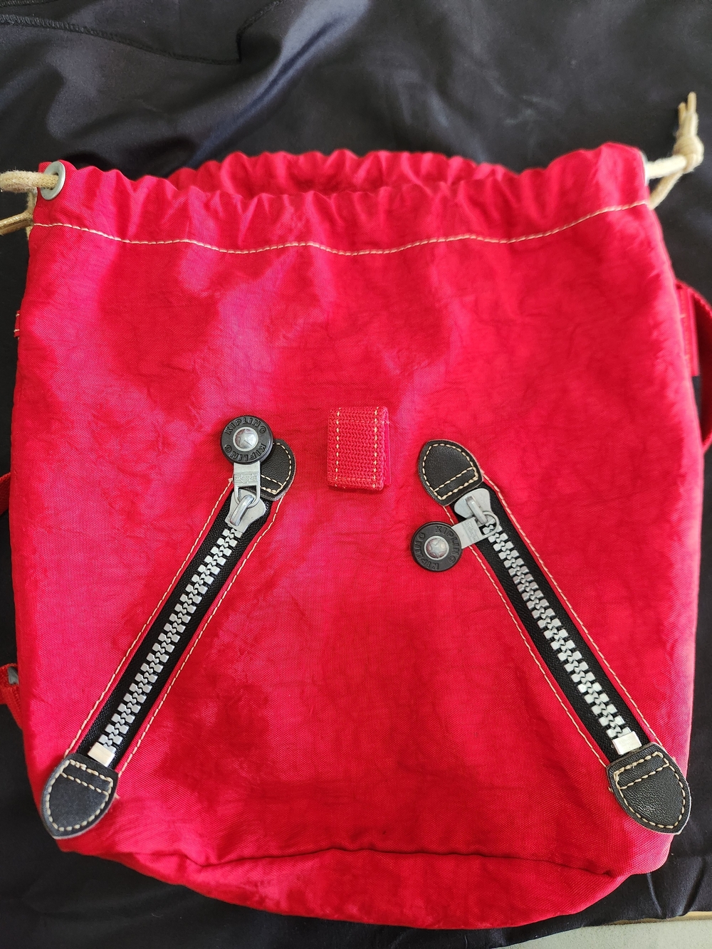 Kipling Red Drawstring Backpack - Picture 3 of 15